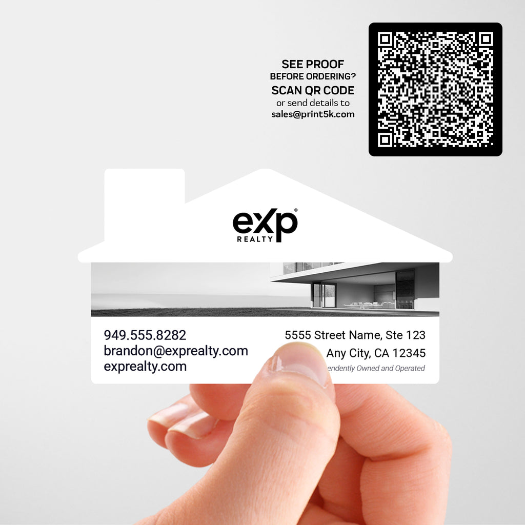 eXp Realty Die-Cut Business Card Template 004 | Custom Design & Print