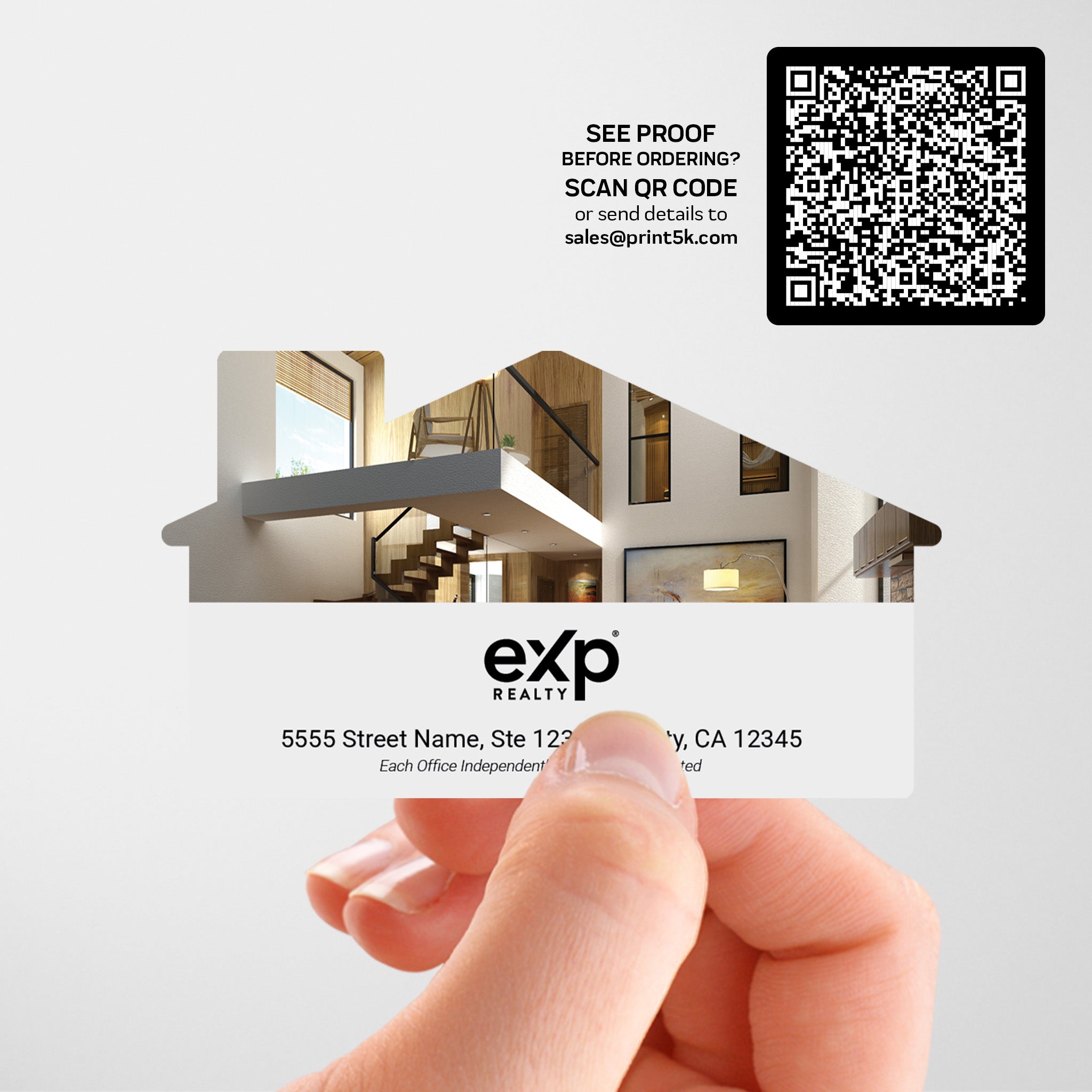 eXp Realty Die-Cut Business Card Template 003 | Custom Design & Print Secondary image
