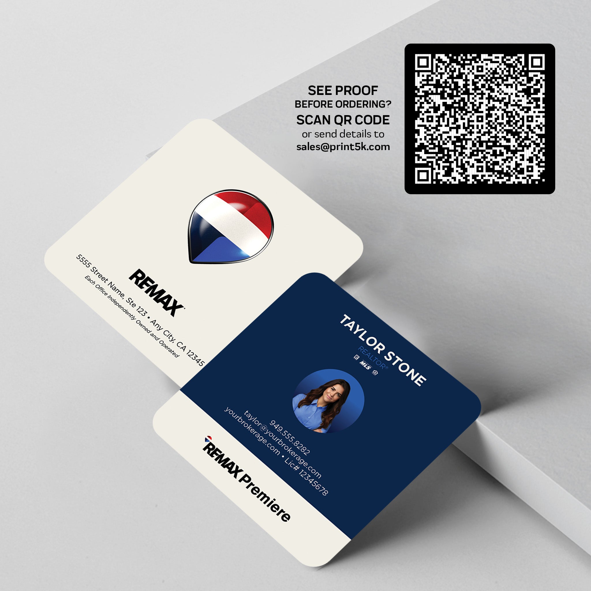 RE/MAX 3x3 Square Business Card Template 009 | Custom Design & Print Secondary image