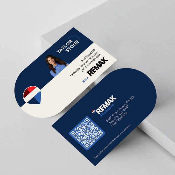 RE/MAX Half-Circle Business Card Template 014 | Custom Design & Print