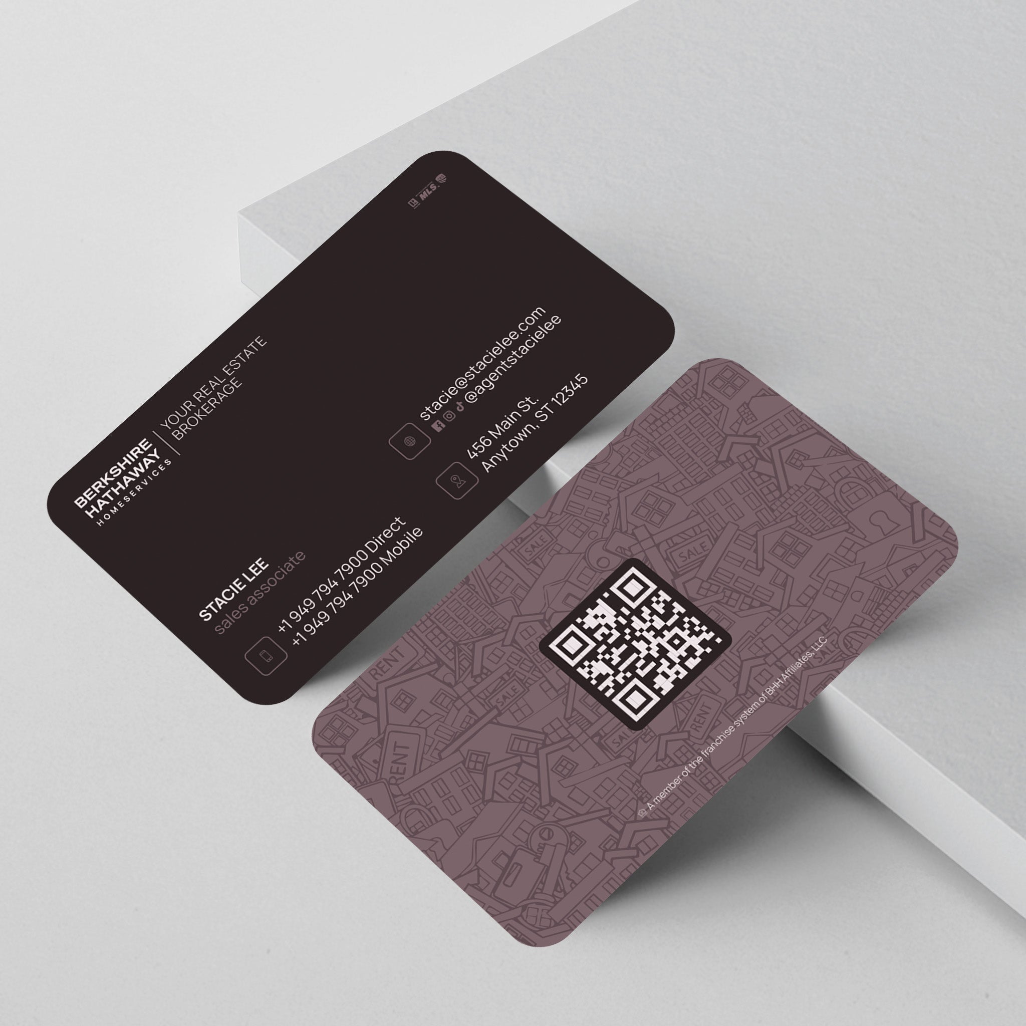 Berkshire Hathaway HomeServices Business Card Template 003 | Custom Design & Print Secondary image