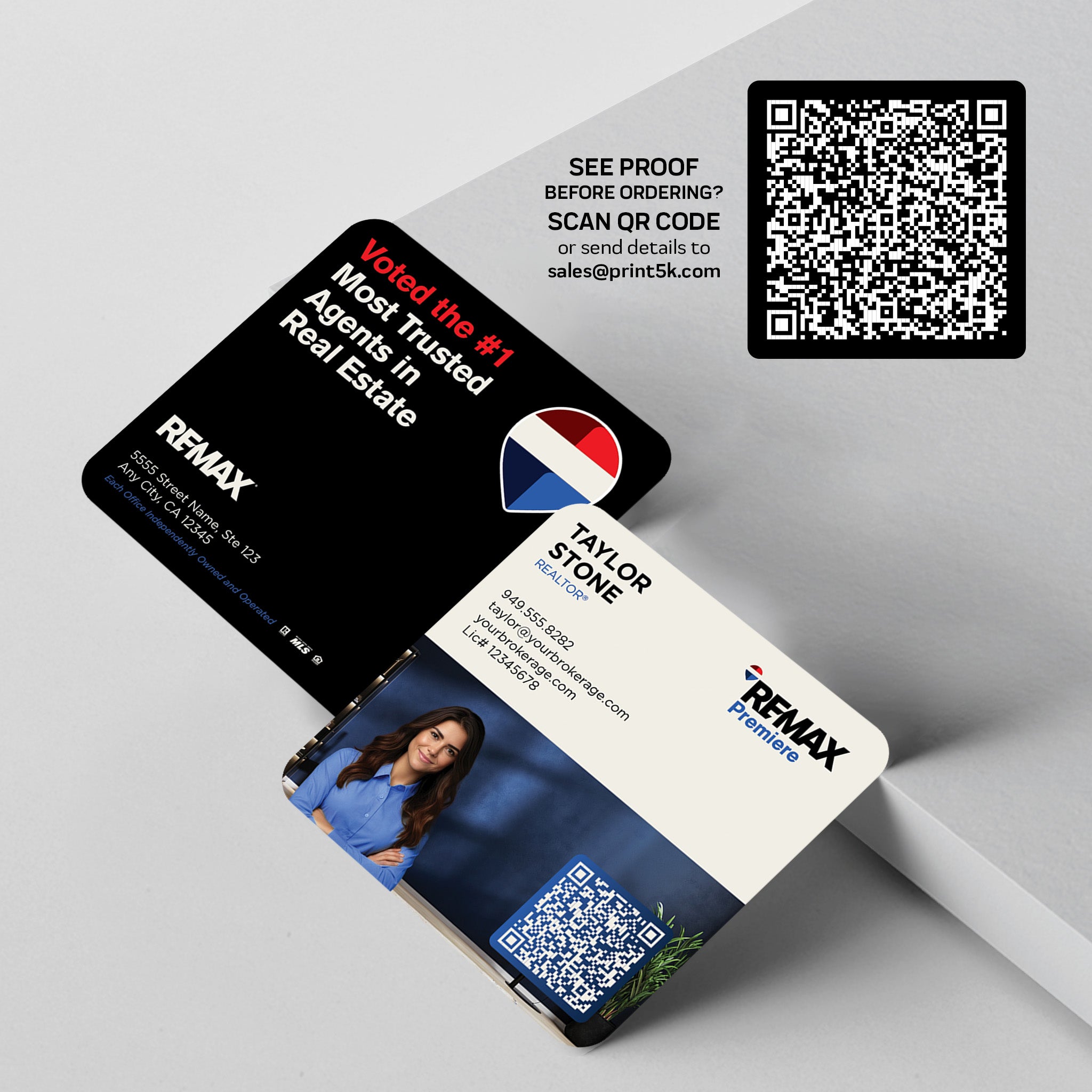 RE/MAX 3x3 Square Business Card Template 010 | Custom Design & Print Secondary image