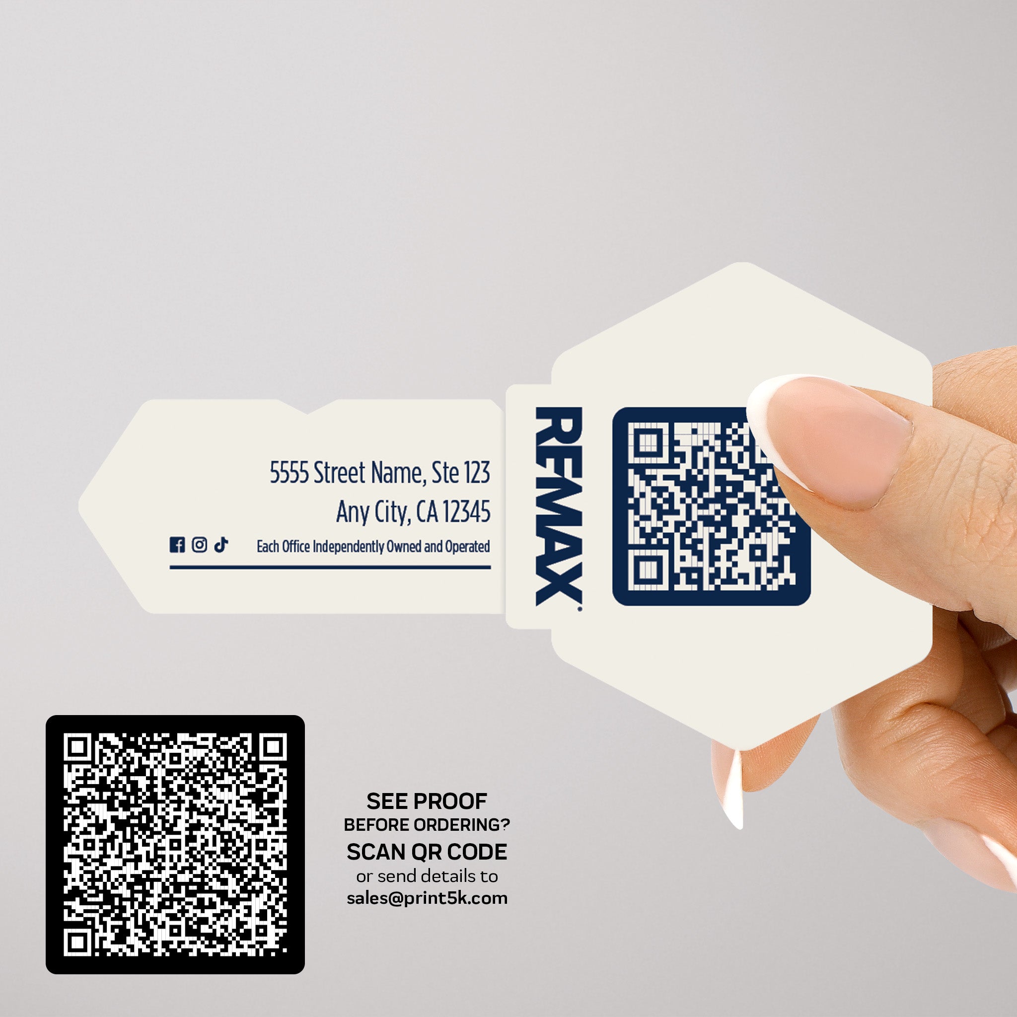 RE/MAX Die-Cut Business Card Template 005 | Custom Design & Print Secondary image