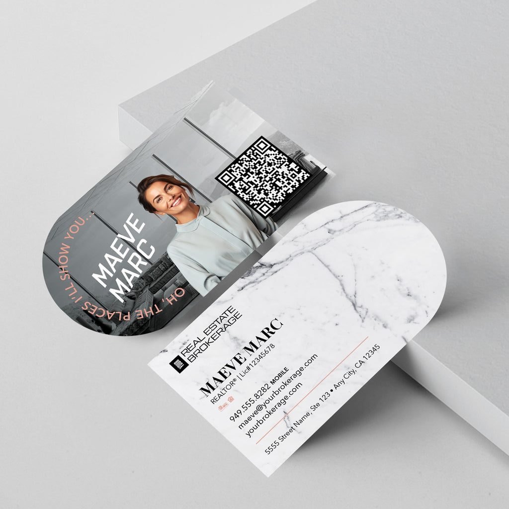 Your Brokerage Half-Circle Business Card Template 007 | Custom Design & Print