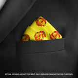Yellow Pattern Pocket Square