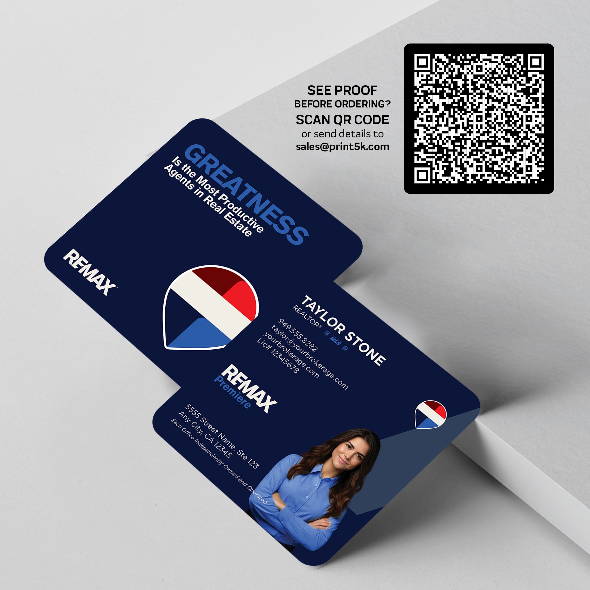 RE/MAX 3x3 Square Business Card Template 004 | Custom Design & Print Secondary image