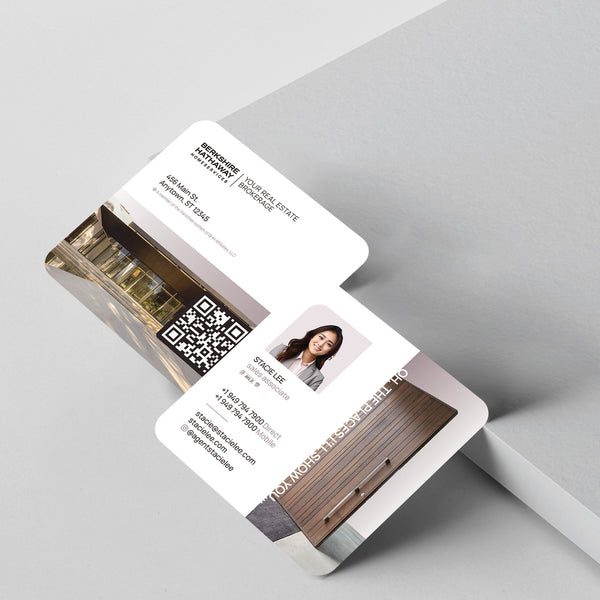Berkshire Hathaway HomeServices 3x3 Square Business Card Template 008 | Custom Design & Print