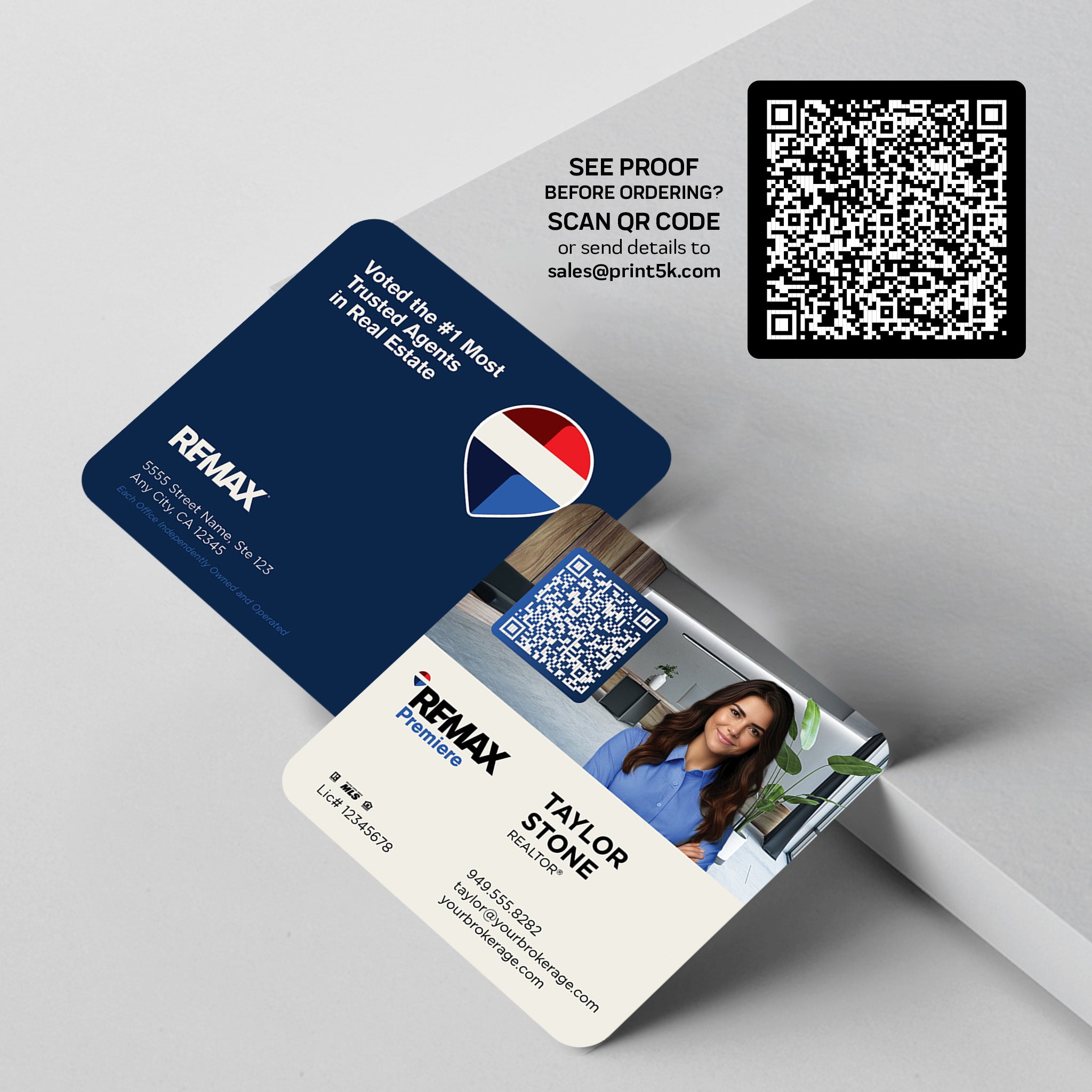 RE/MAX 3x3 Square Business Card Template 007 | Custom Design & Print Secondary image