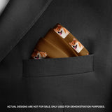 Brown Pattern Pocket Square