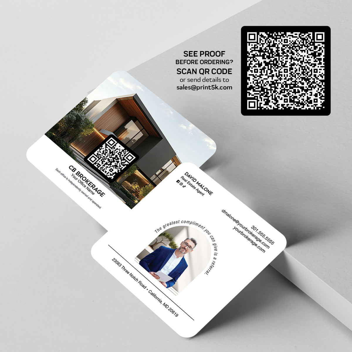 Coldwell Banker 3x3 Square Business Card Template 008 | Custom Design & Print