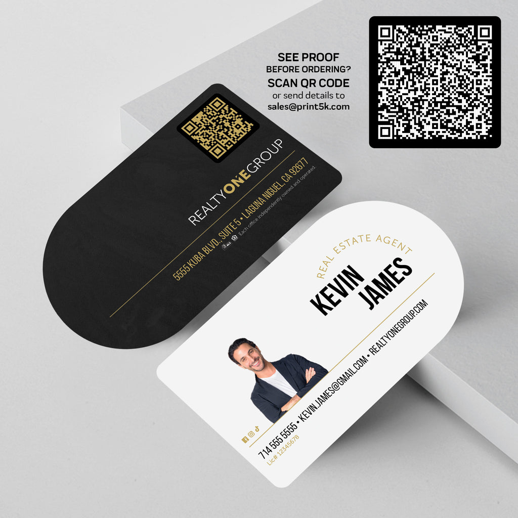Realty ONE Group Die-Cut Business Card Template 007 | Custom Design & Print