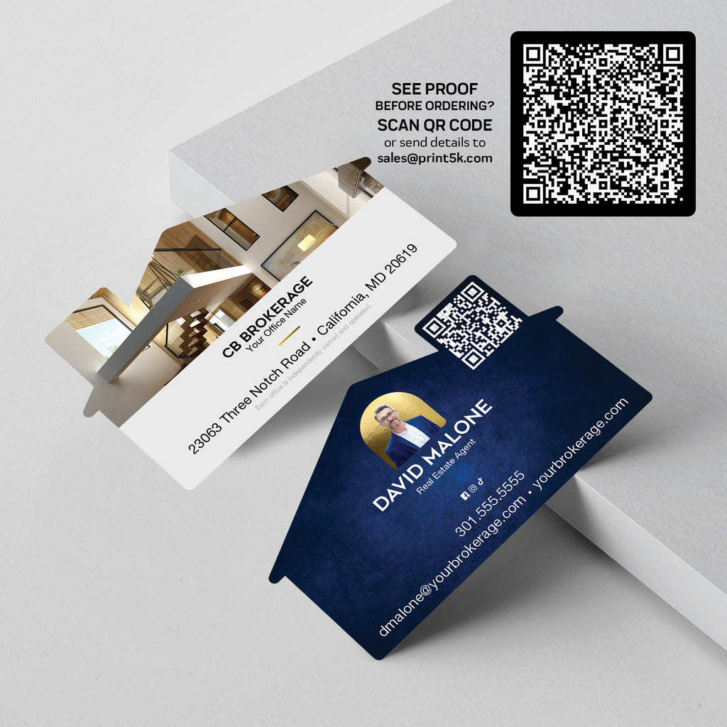 Coldwell Banker Die-Cut Business Card Template 003 | Custom Design & Print
