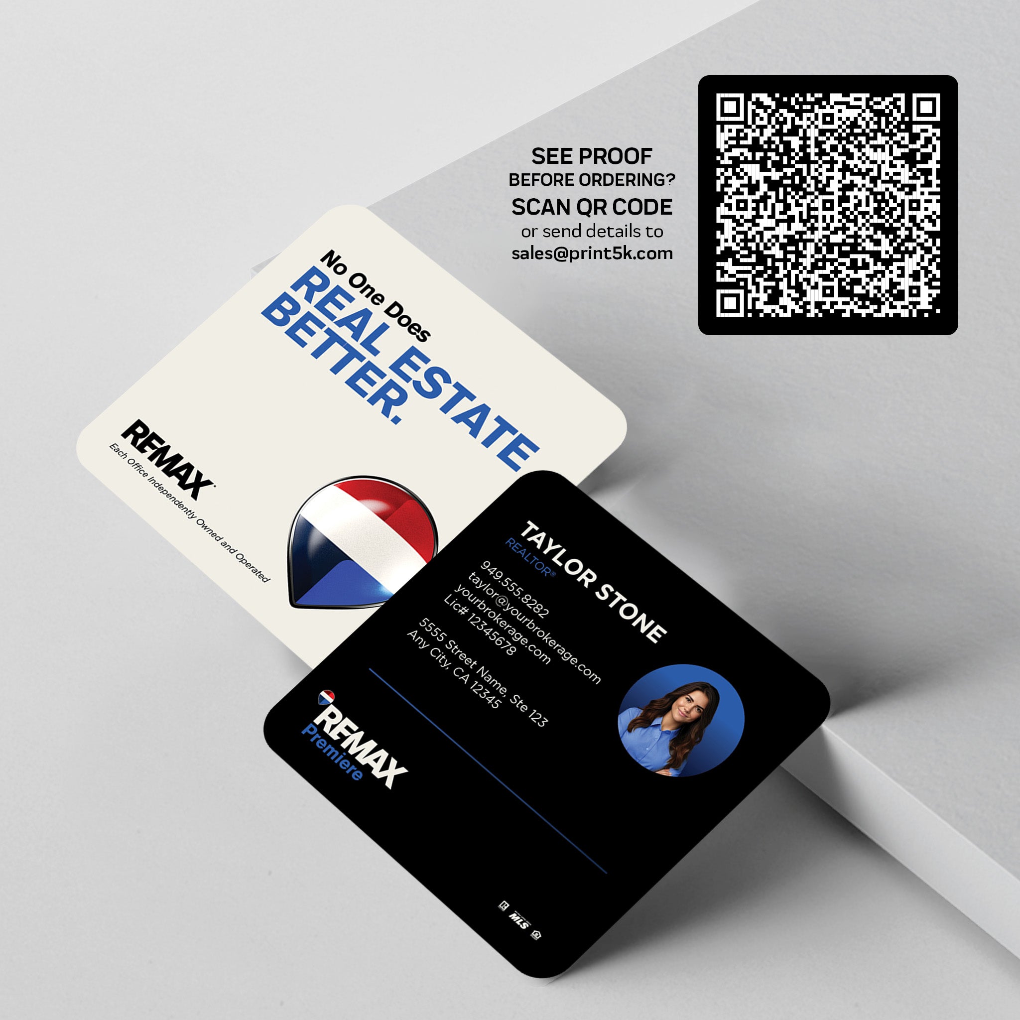 RE/MAX 3x3 Square Business Card Template 008 | Custom Design & Print Secondary image