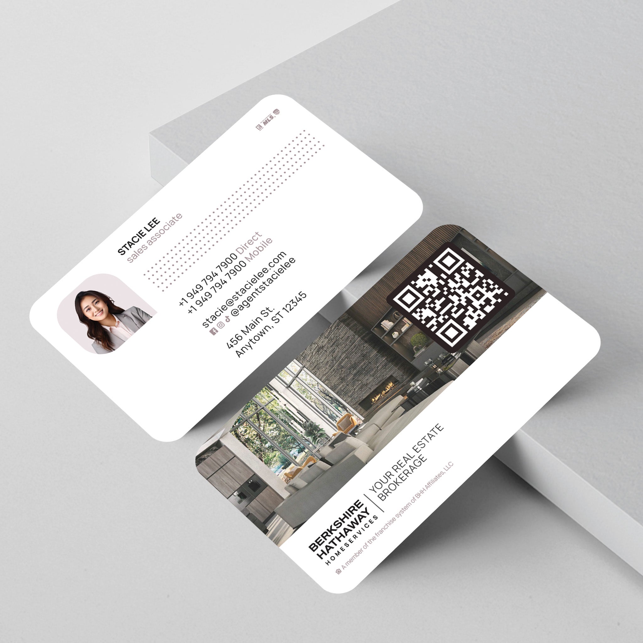 Berkshire Hathaway HomeServices Business Card Template 004 | Custom Design & Print Secondary image