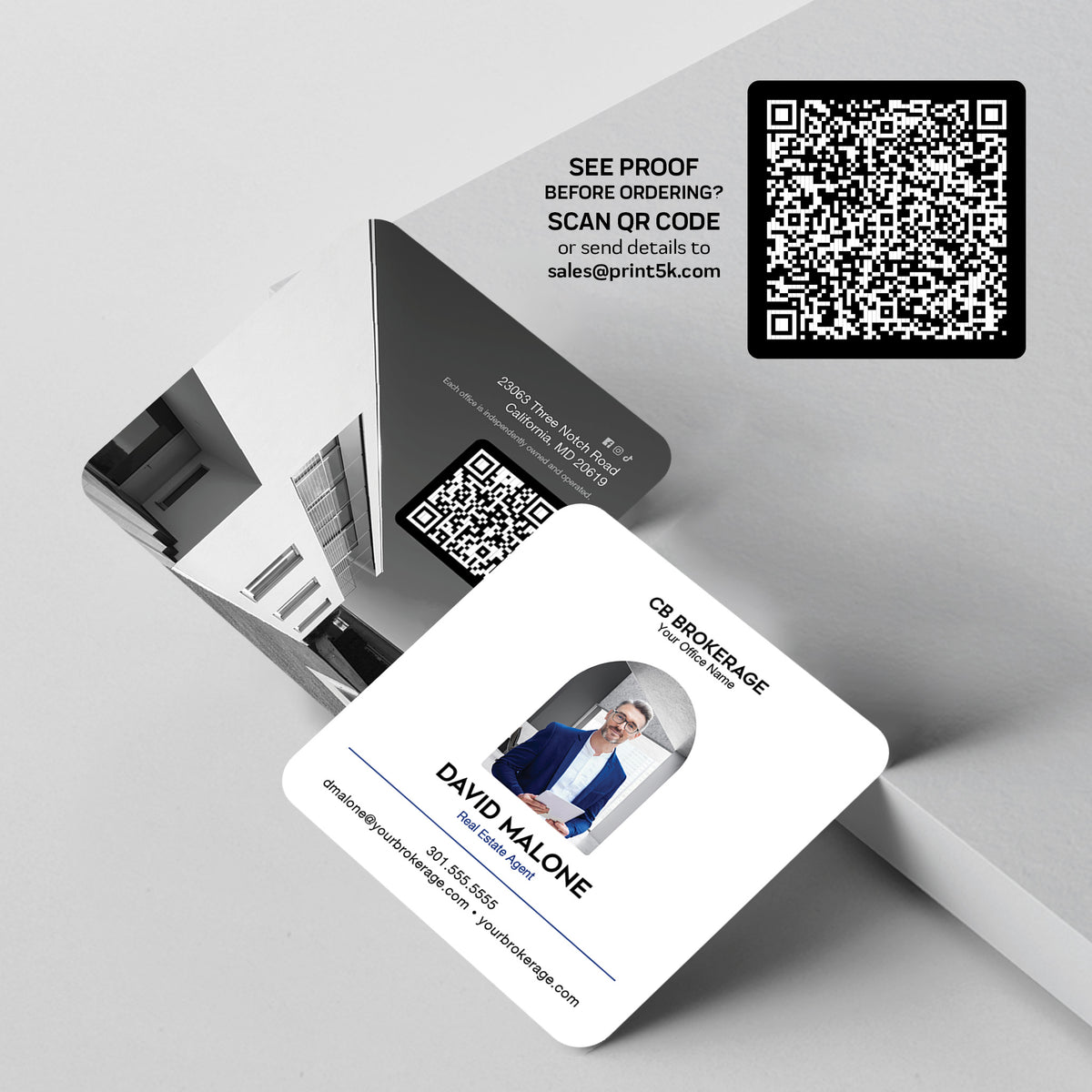 Coldwell Banker 3x3 Square Business Card Template 002 | Custom Design & Print