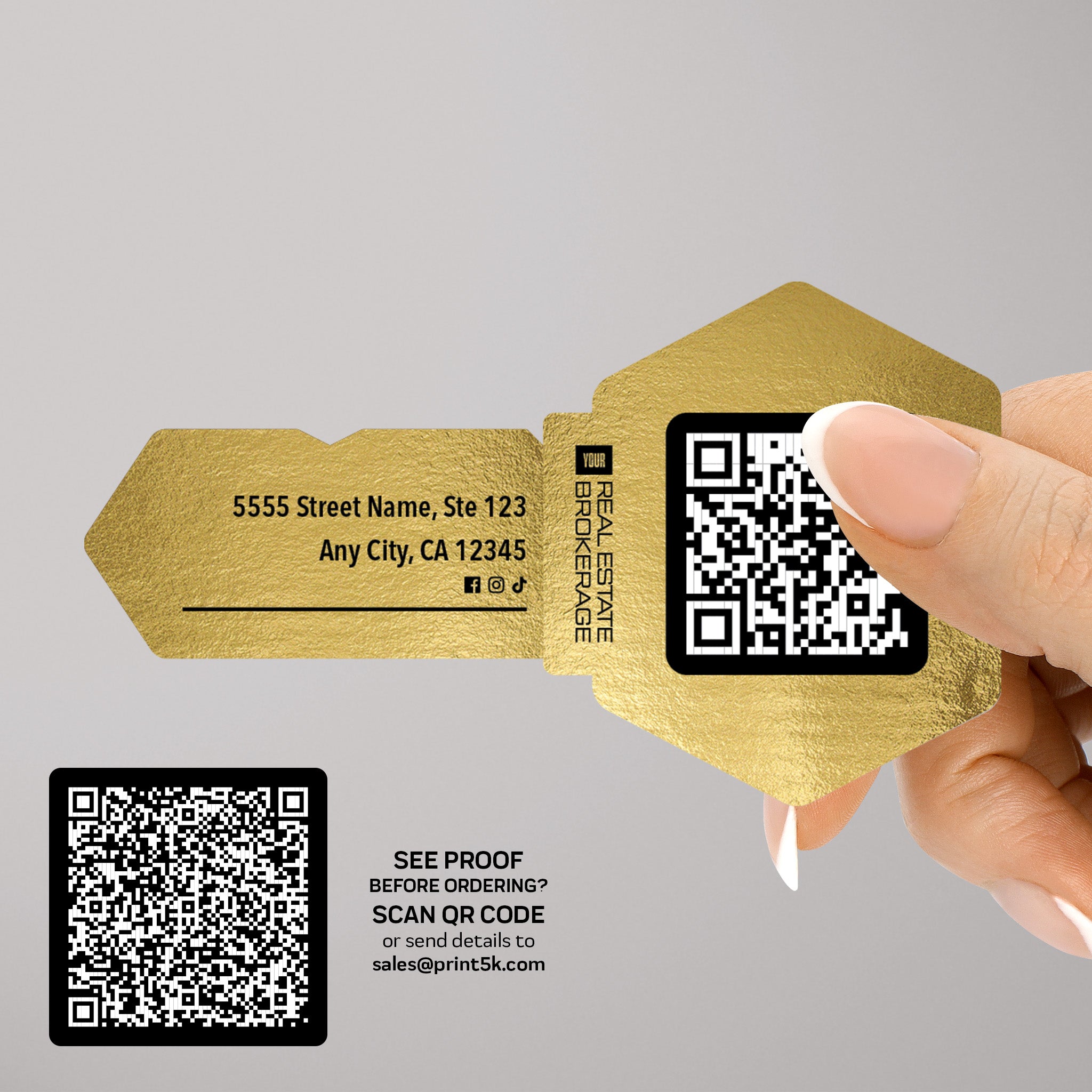 Your Brokerage Die-Cut Business Card Template 007 | Custom Design & Print Secondary image