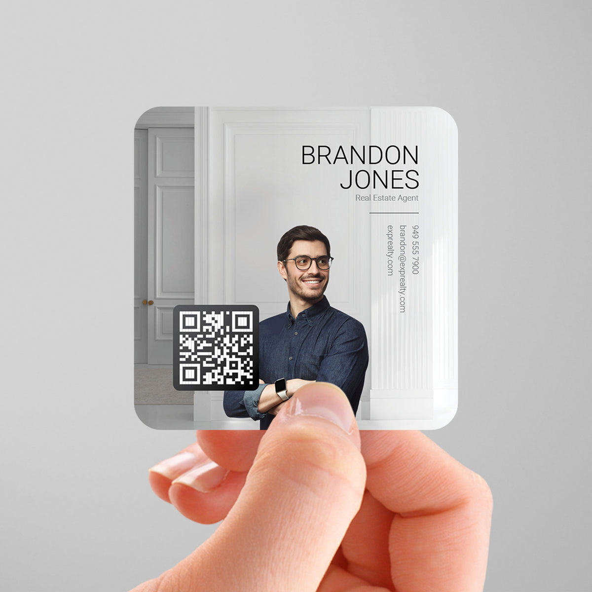 eXp Realty 3x3 Square Business Card Template 002 | Custom Design & Print