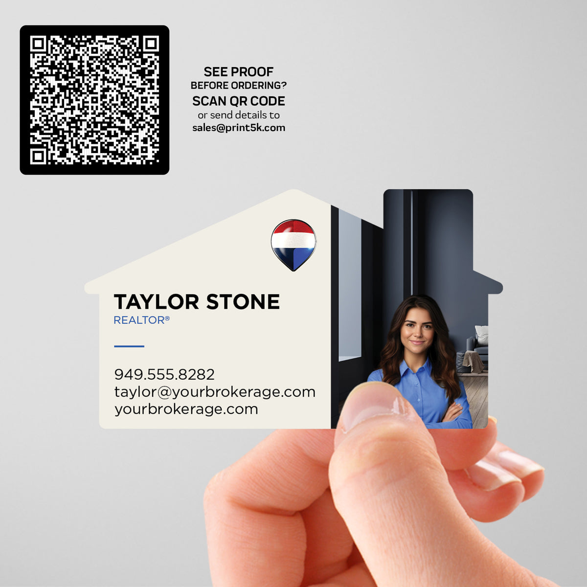 RE/MAX Die-Cut Business Card Template 002 | Custom Design & Print