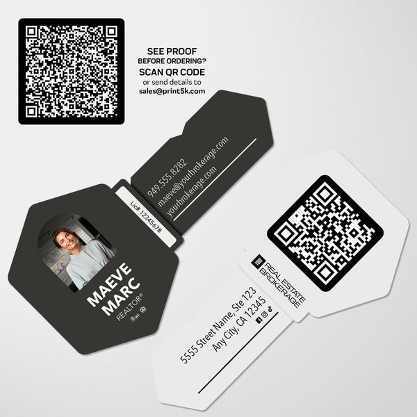 Your Brokerage Die-Cut Business Card Template 006 | Custom Design & Print