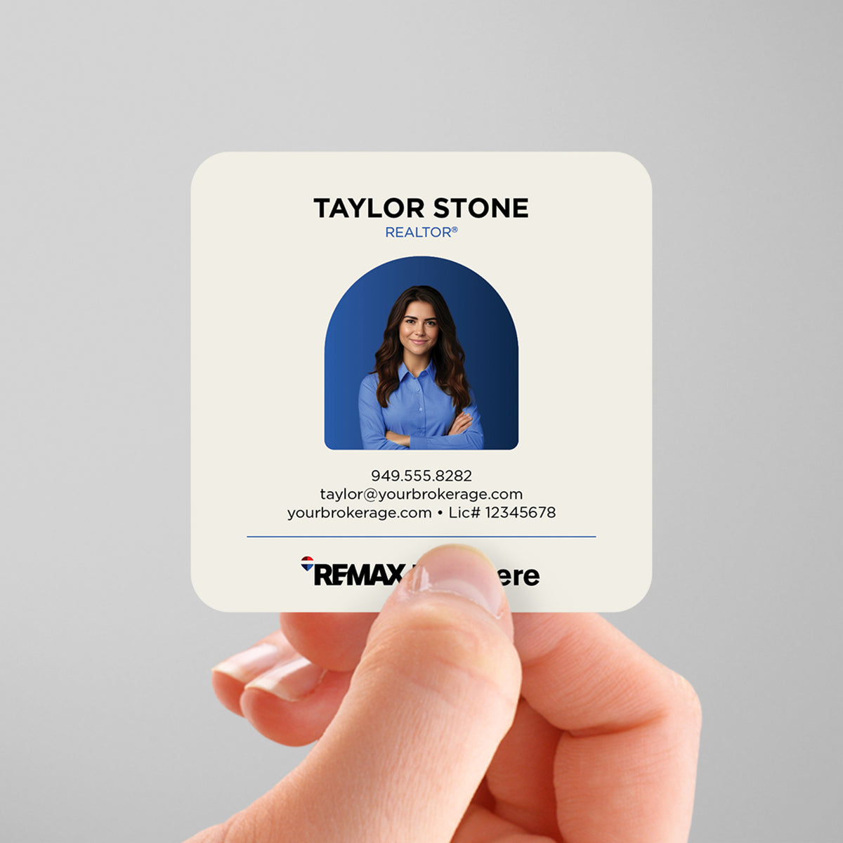 RE/MAX 3x3 Square Business Card Template 005 | Custom Design & Print