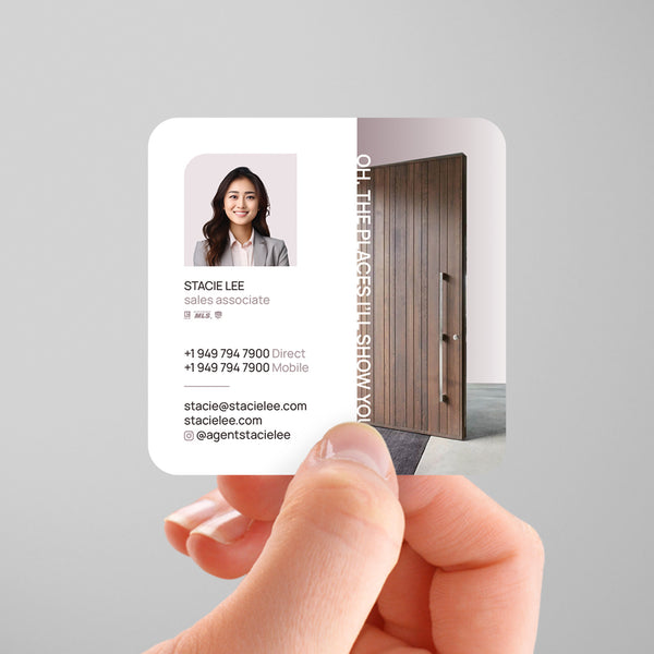 Berkshire Hathaway HomeServices 3x3 Square Business Card Template 008 | Custom Design & Print