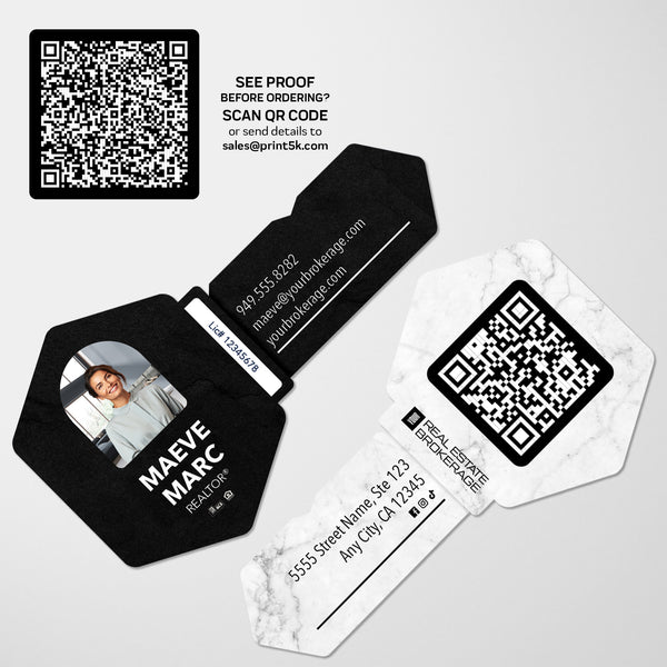 Your Brokerage Die-Cut Business Card Template 008 | Custom Design & Print