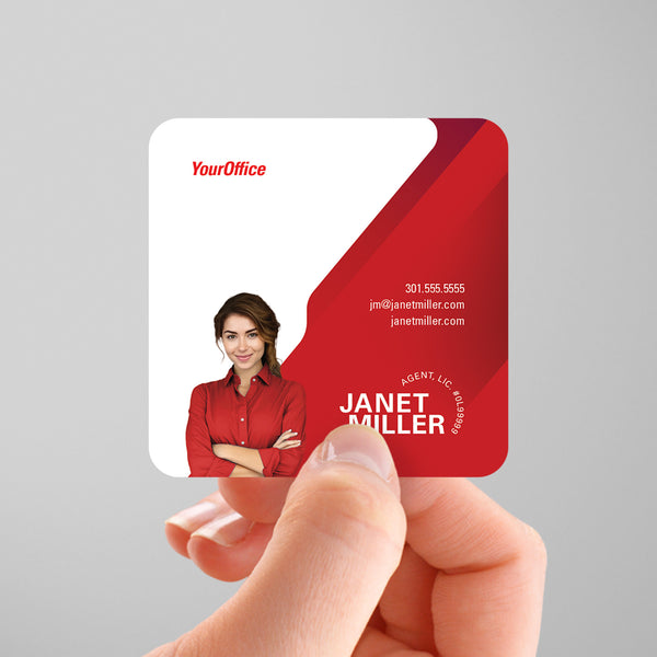 State Farm Insurance 3x3 Square Business Card Template 008 | Custom Design & Print