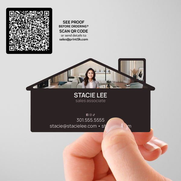 Berkshire Hathaway HomeServices Die-Cut Business Card Template 001 | Custom Design & Print