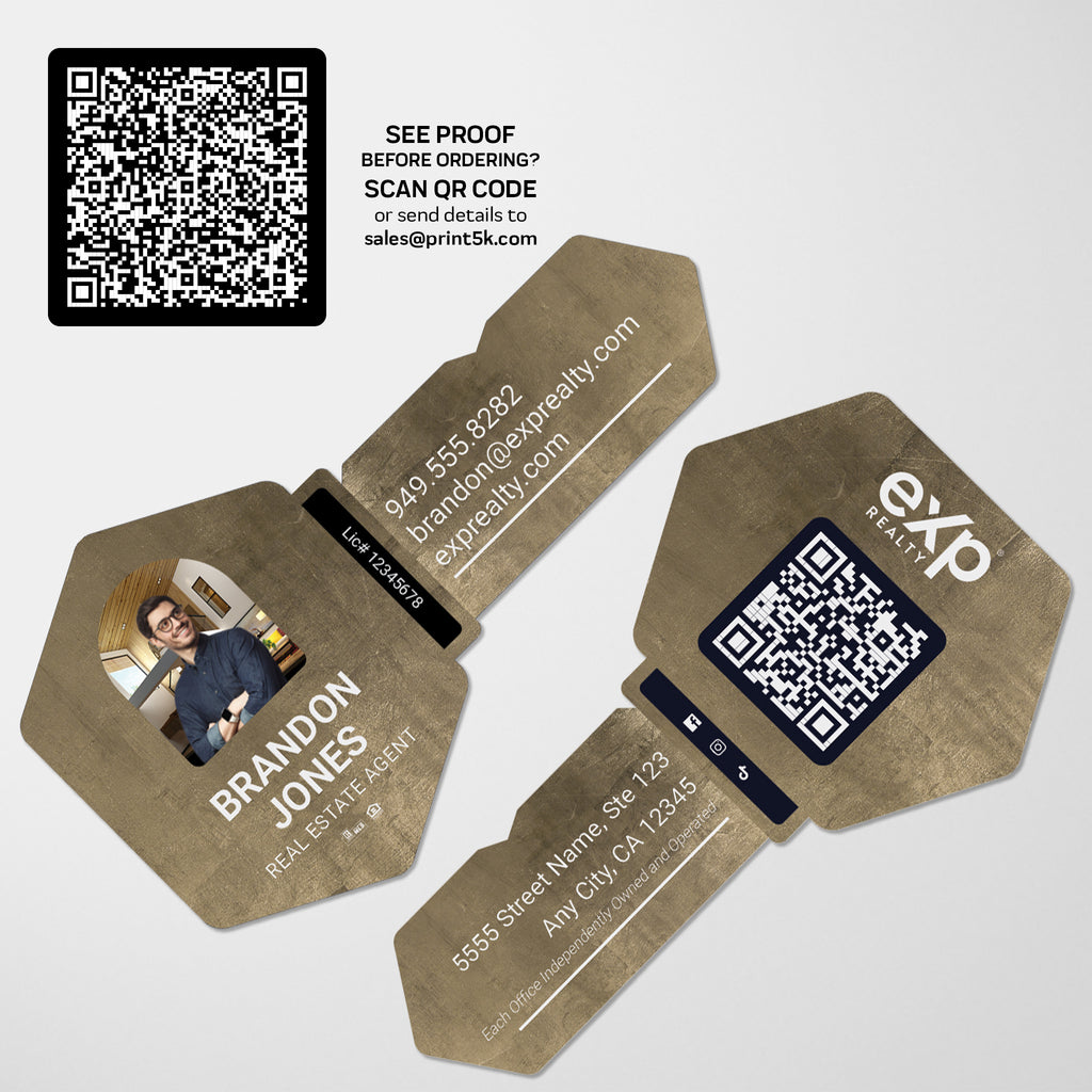 eXp Realty Die-Cut Business Card Template 006 | Custom Design & Print