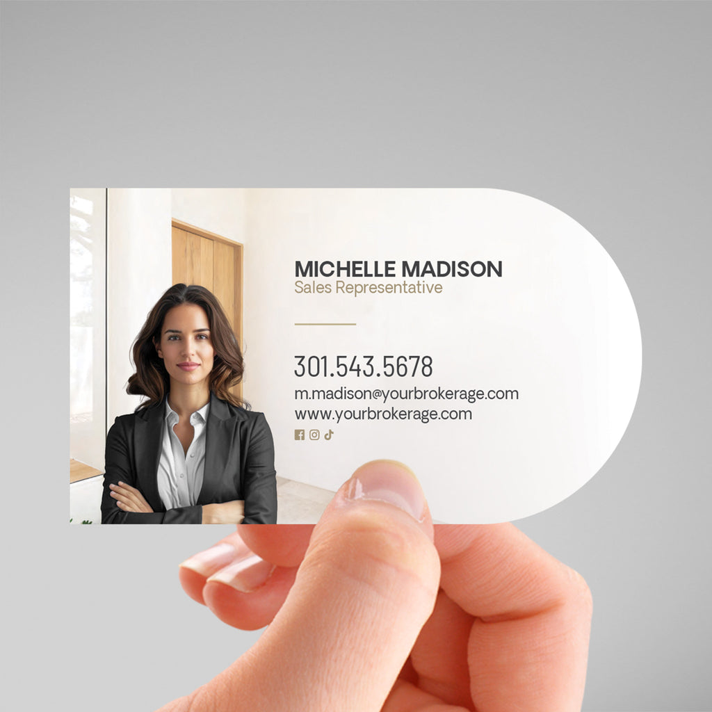 Century 21 Half-Circle Business Card Template 003 | Custom Design & Print