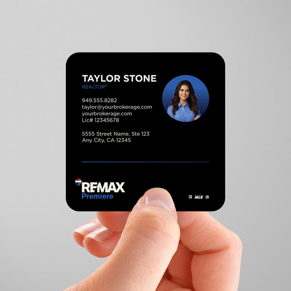 RE/MAX 3x3 Square Business Card Template 008 | Custom Design & Print