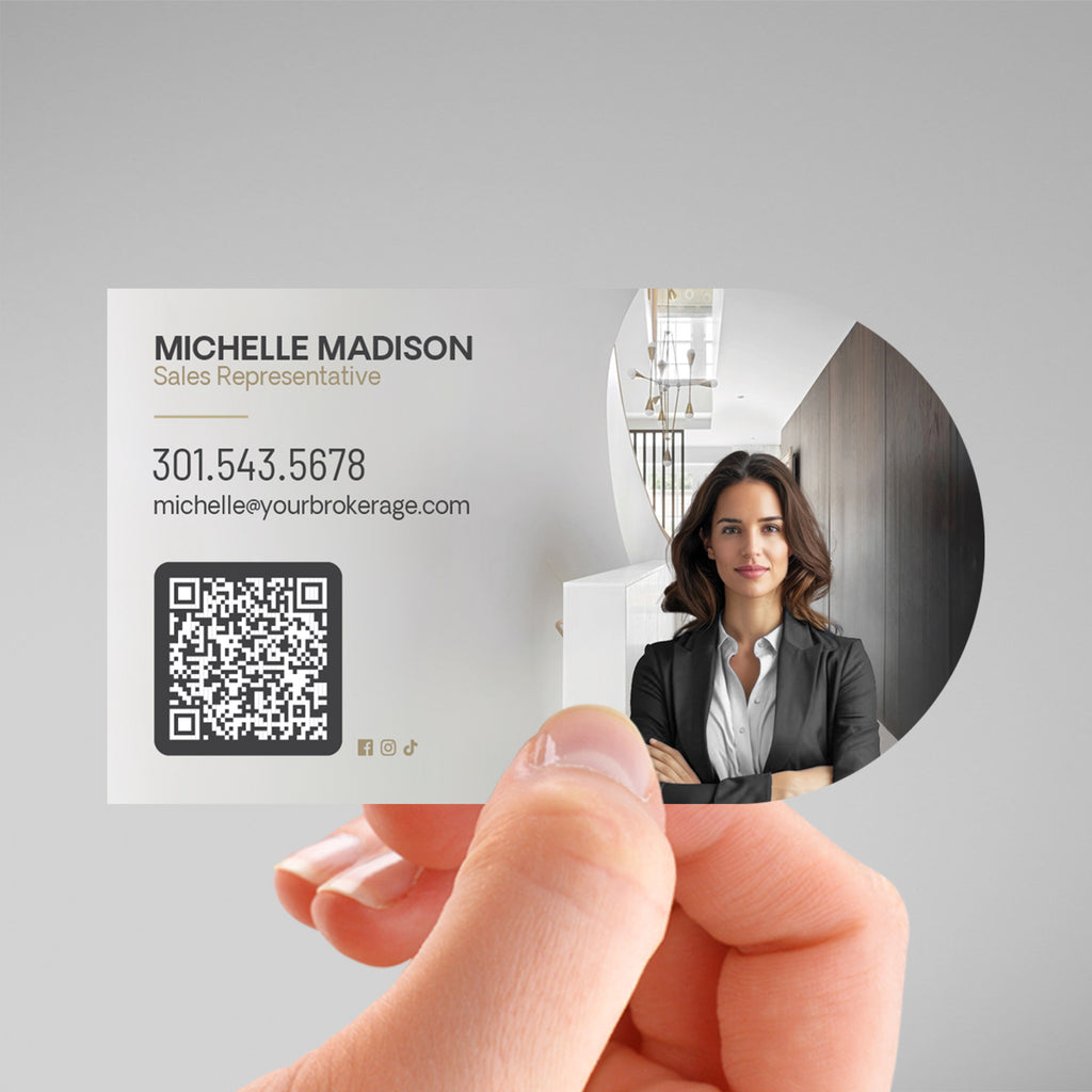 Century 21 Half-Circle Business Card Template 001 | Custom Design & Print