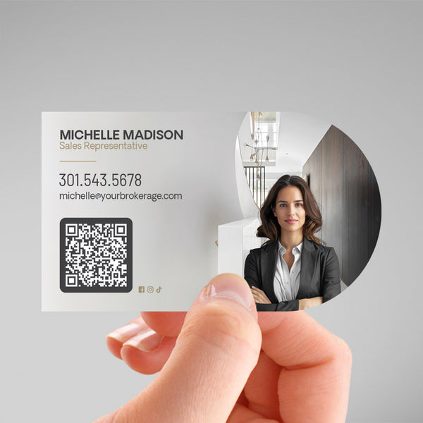 Century 21 Half-Circle Business Card Template 001 | Custom Design & Print