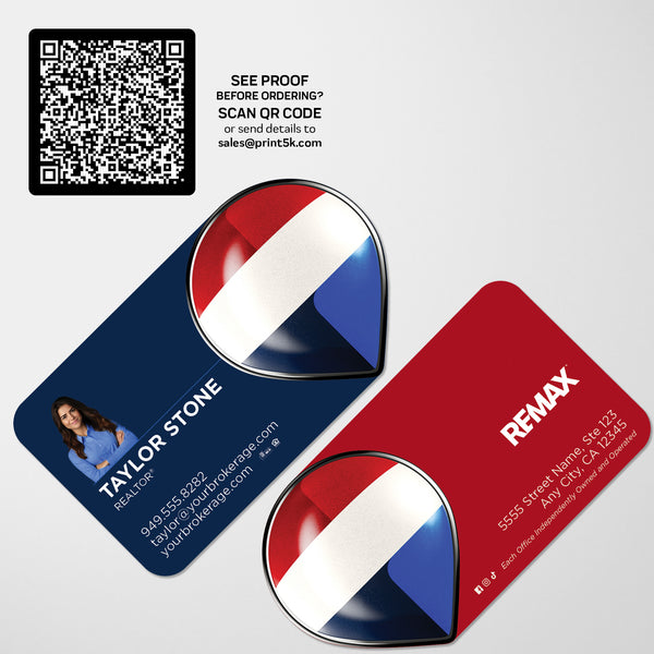 RE/MAX Die-Cut Business Card Template 008 | Custom Design & Print