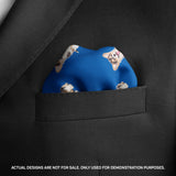 Blue Pattern Pocket Square