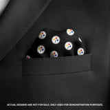 Black Pattern Pocket Square