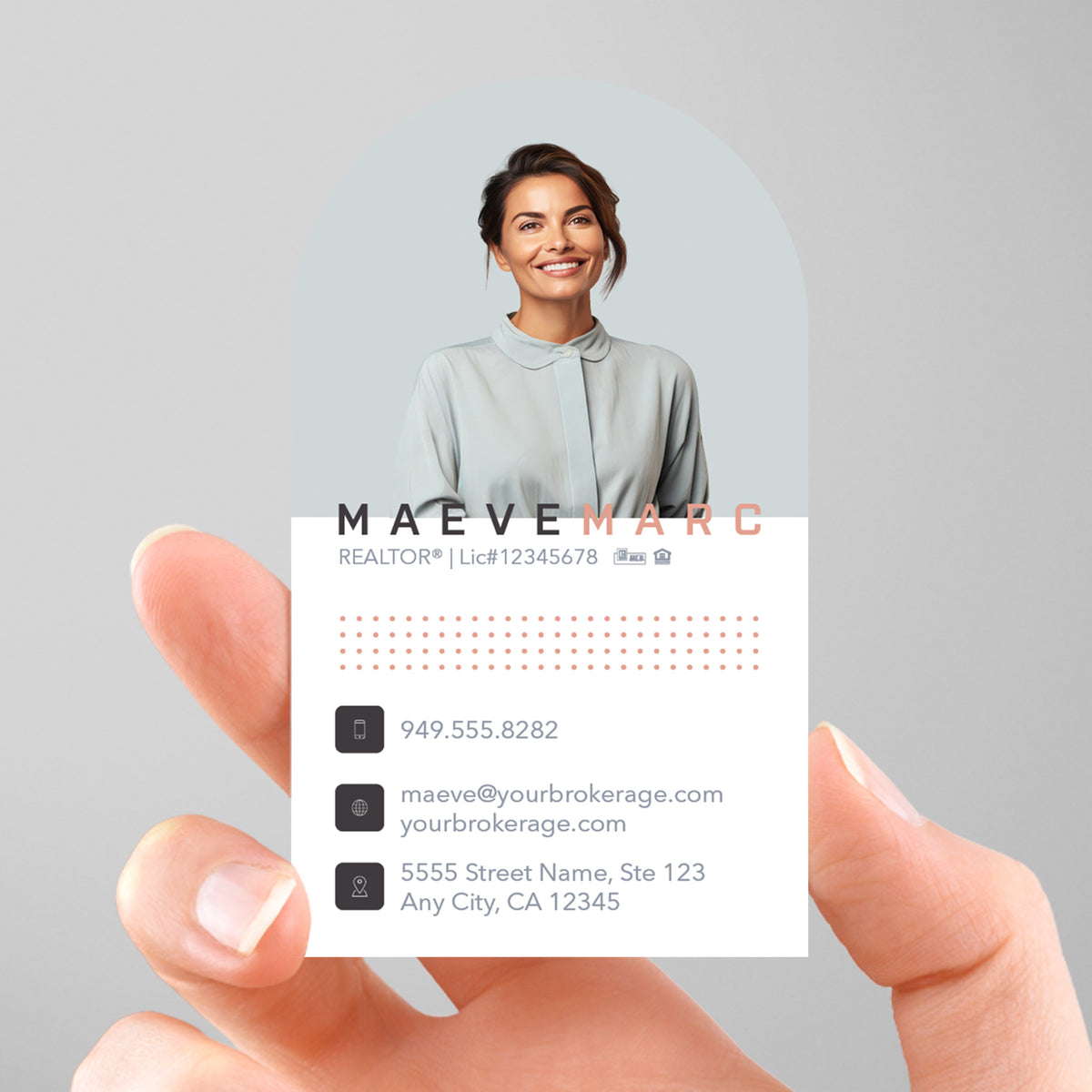 Your Brokerage Half-Circle Business Card Template 003 | Custom Design & Print