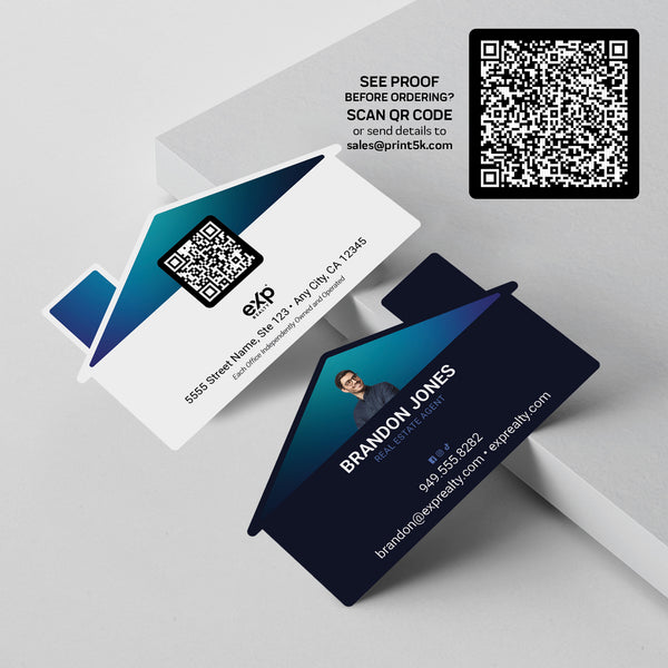 eXp Realty Die-Cut Business Card Template 001 | Custom Design & Print