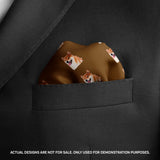 Brown Pattern Pocket Square