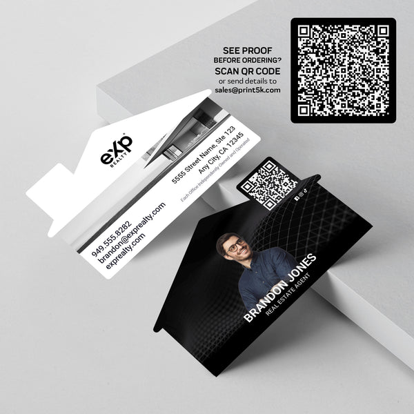 eXp Realty Die-Cut Business Card Template 004 | Custom Design & Print