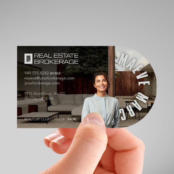 Your Brokerage Half-Circle Business Card Template 010 | Custom Design & Print
