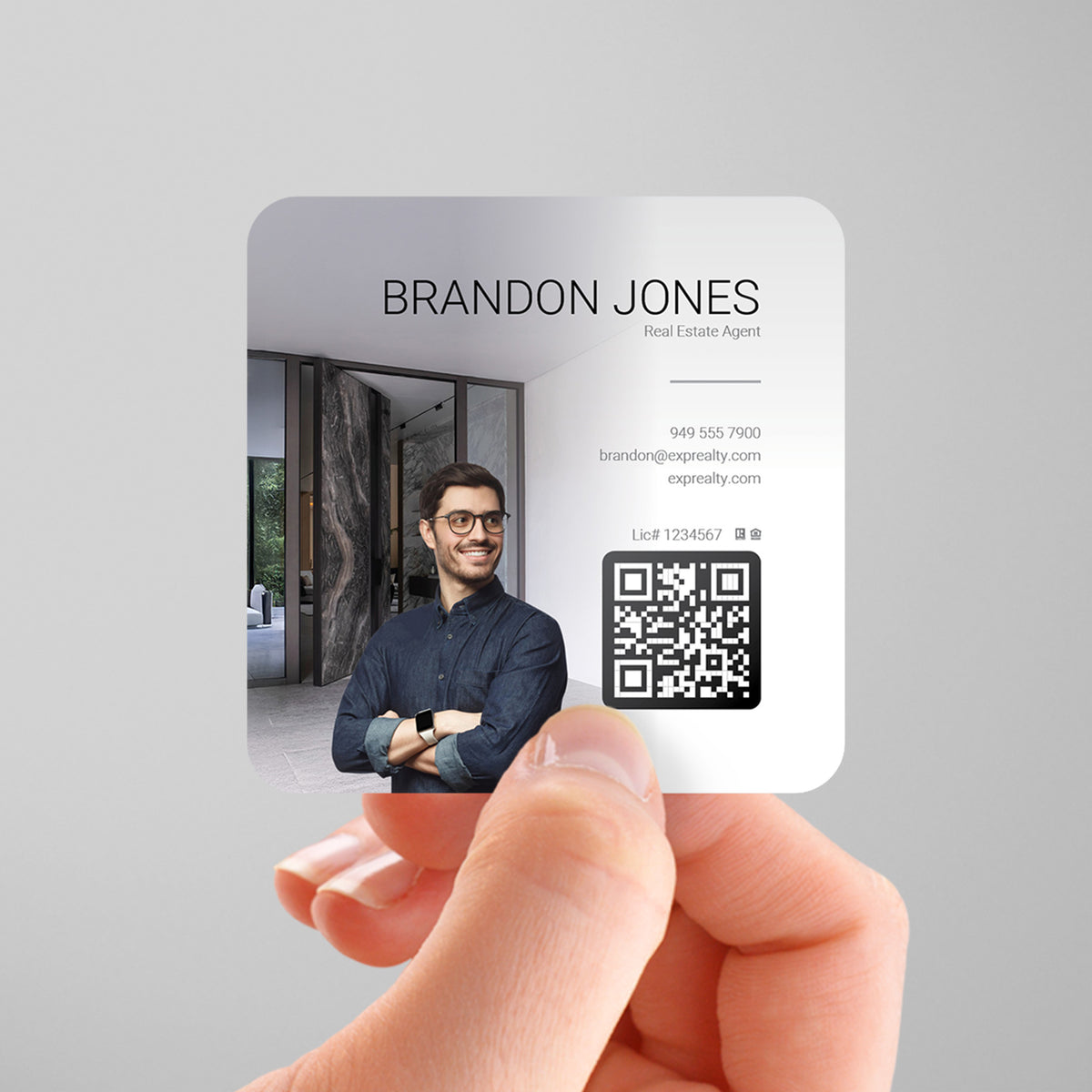 eXp Realty 3x3 Square Business Card Template 005 | Custom Design & Print