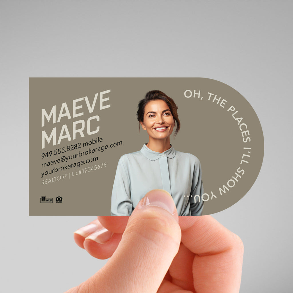 Your Brokerage Half-Circle Business Card Template 012 | Custom Design & Print