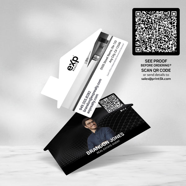 eXp Realty Die-Cut Business Card Template 004 | Custom Design & Print
