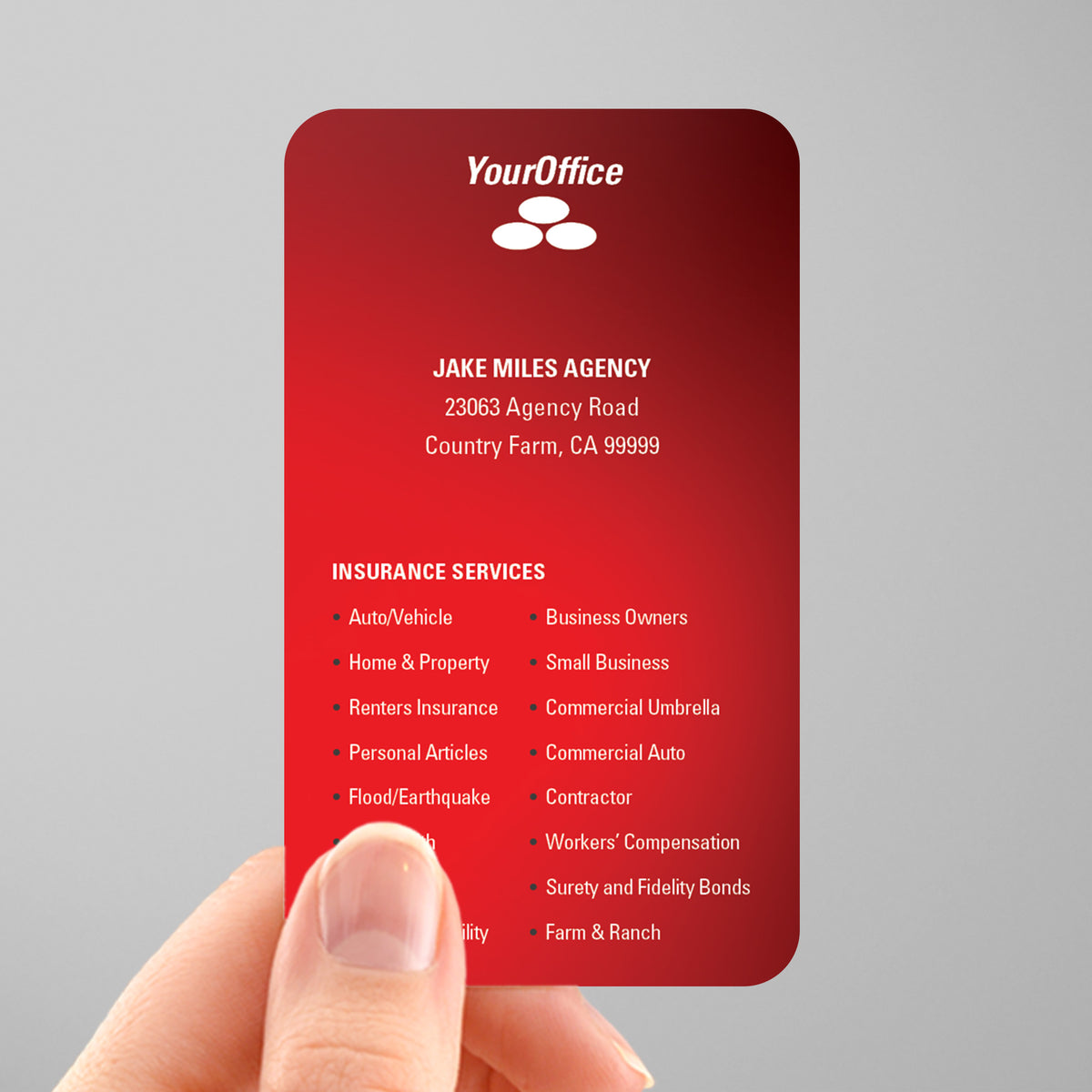 State Farm Insurance Business Card Template 024 | Custom Design & Print