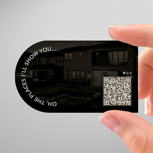 Your Brokerage Half-Circle Business Card Template 010 | Custom Design & Print