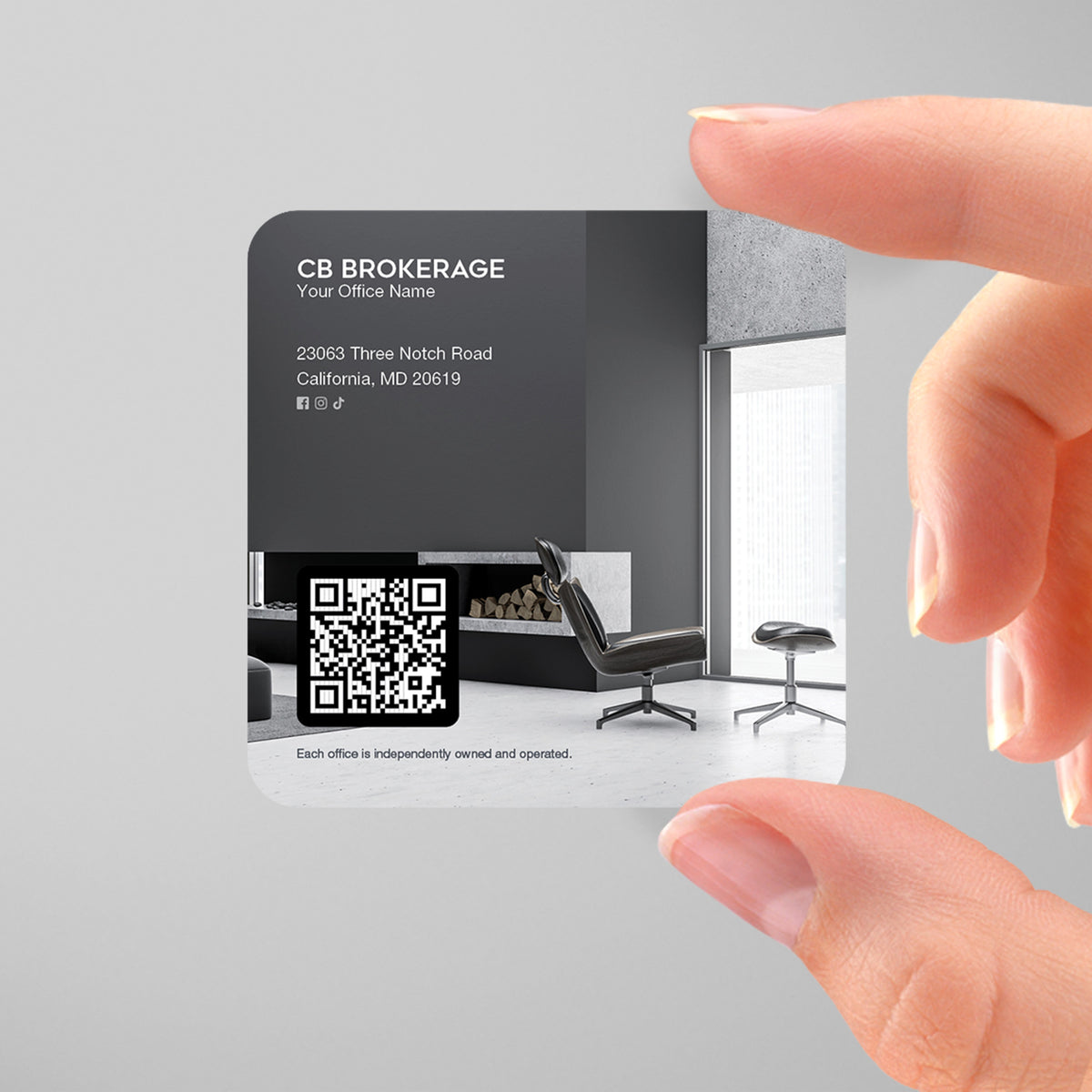 Coldwell Banker 3x3 Square Business Card Template 010 | Custom Design & Print