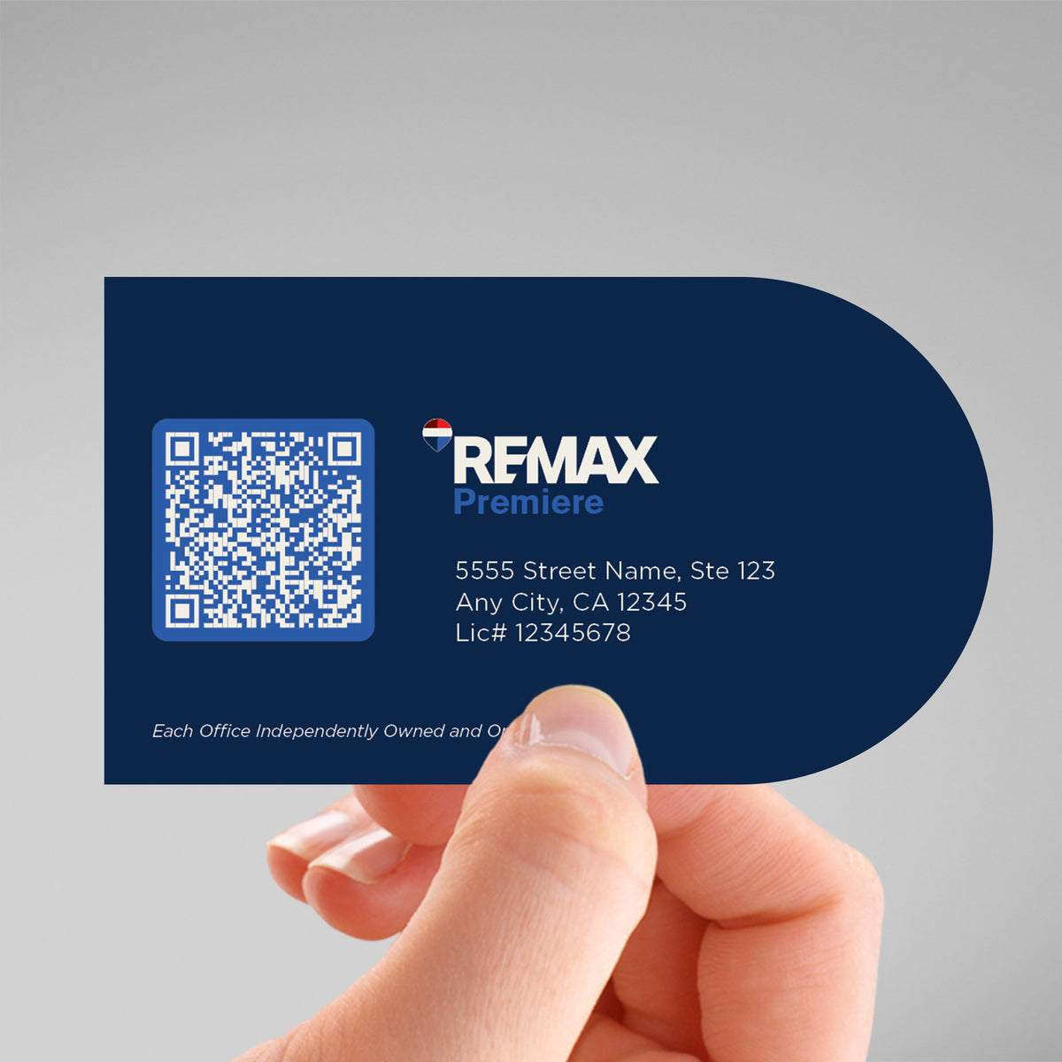 RE/MAX Half-Circle Business Card Template 014 | Custom Design & Print