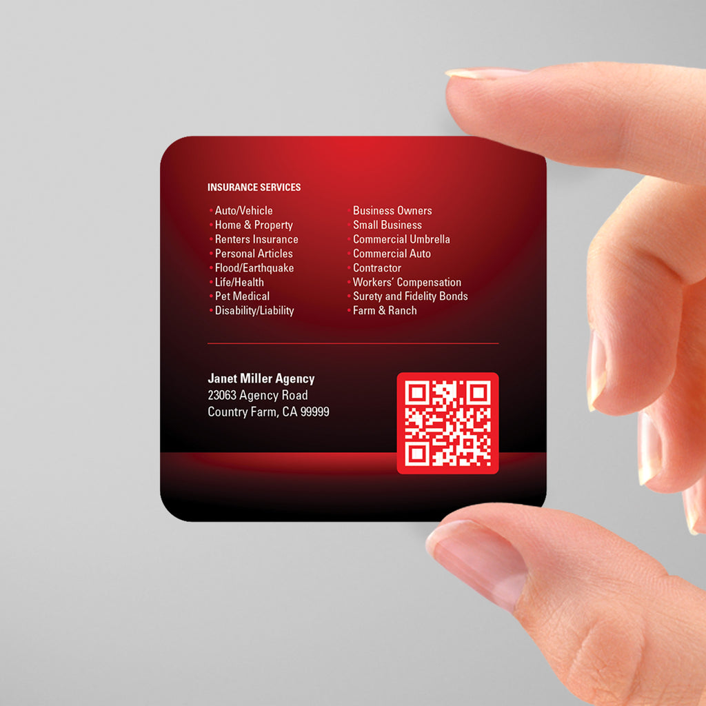 State Farm Insurance 3x3 Square Business Card Template 002 | Custom Design & Print