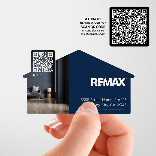 RE/MAX Die-Cut Business Card Template 002 | Custom Design & Print